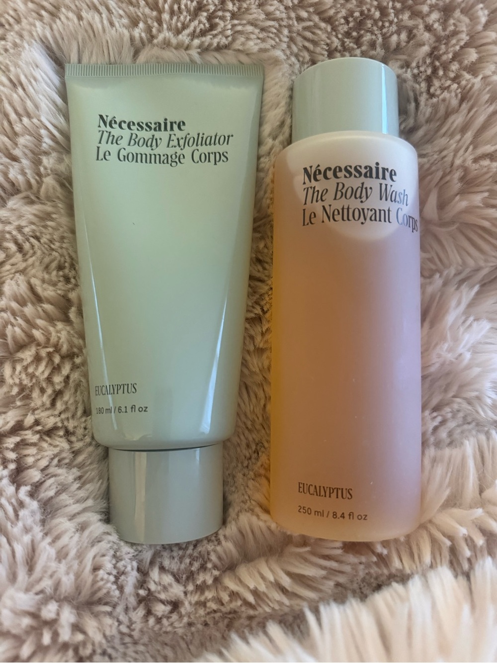 NEW Nécessaire Eucalyptus Body Wash + Body Exfoliator Full Size Set